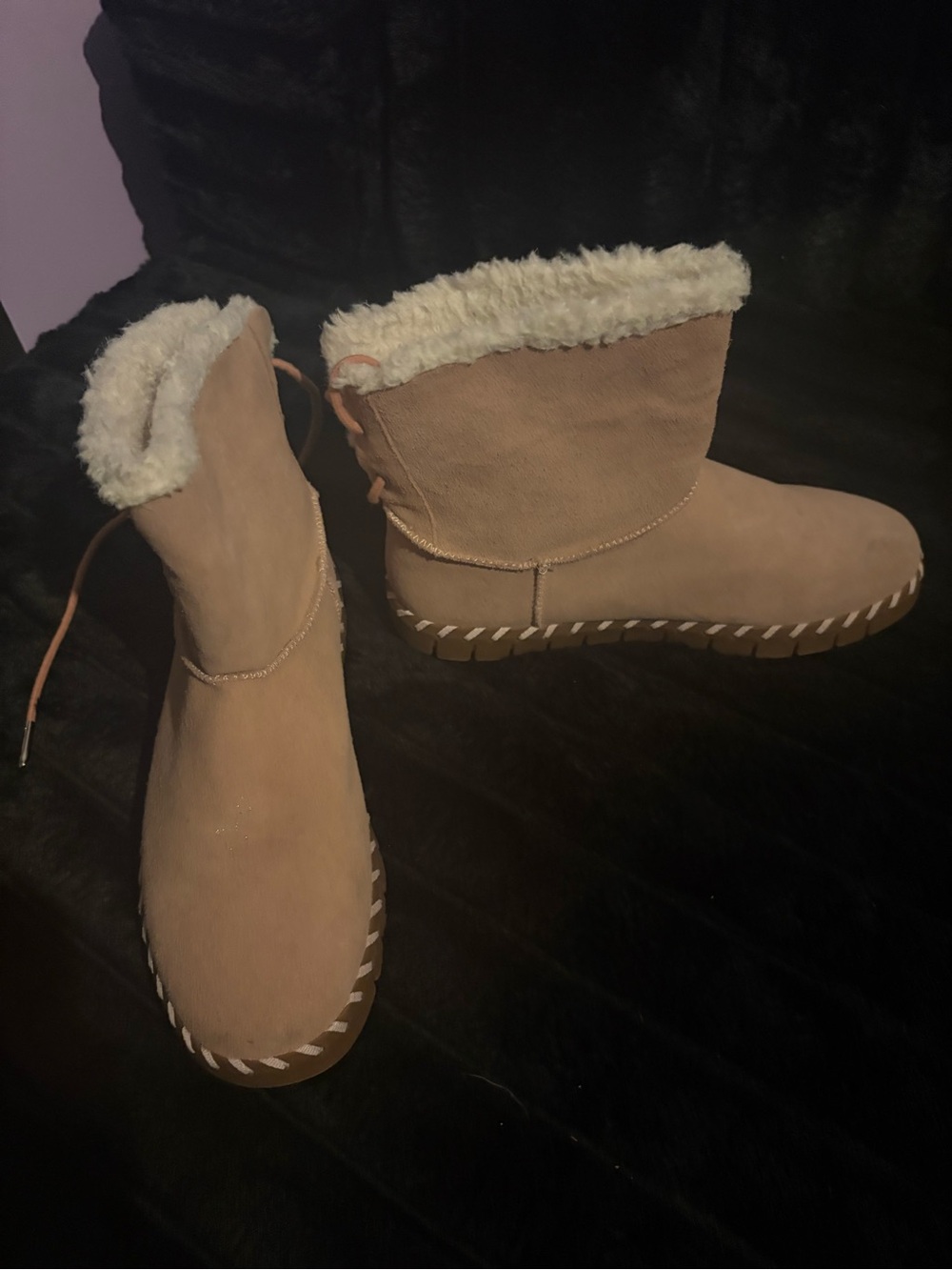 Muk Luks Pale Pink Low Boots